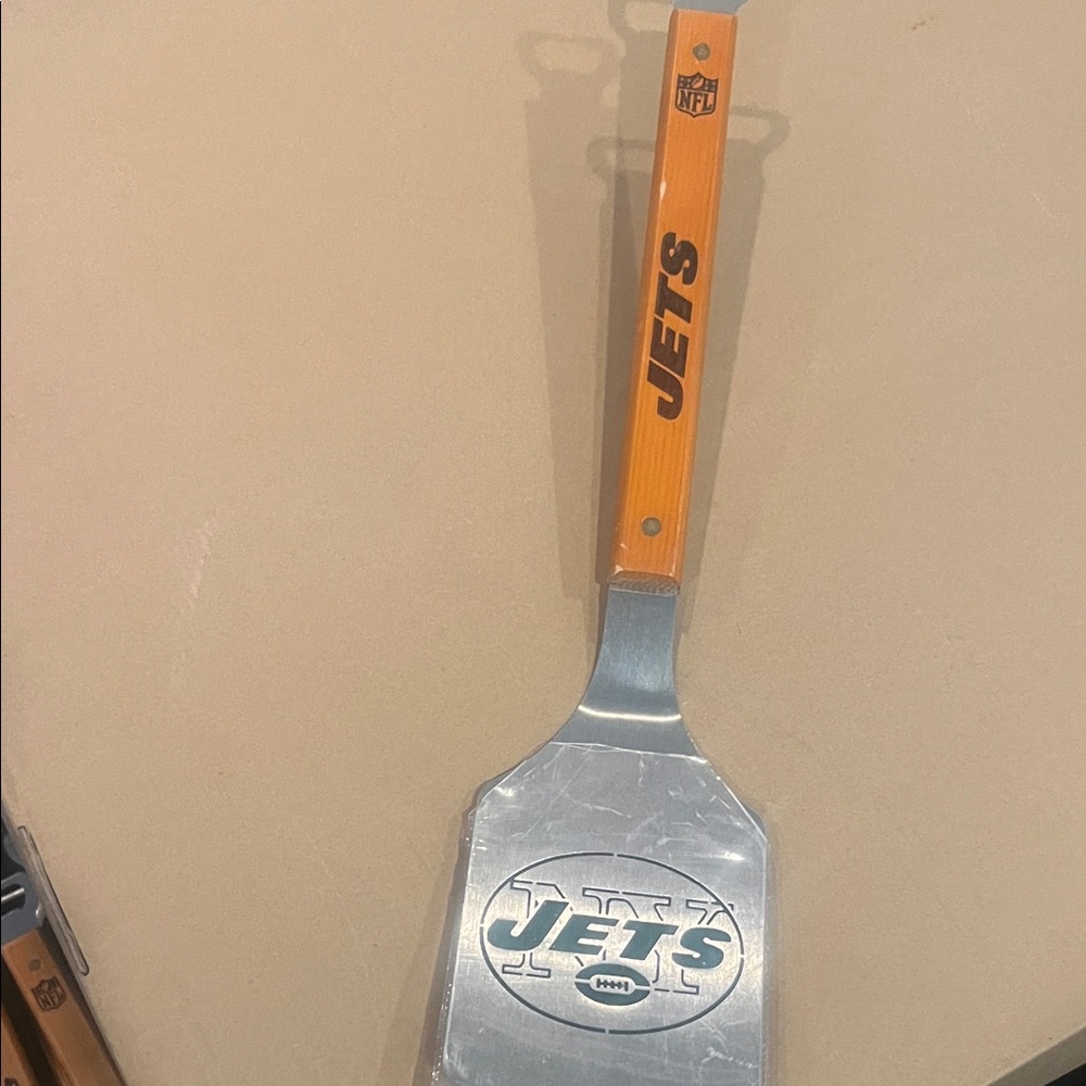 NFL Jets Silver and Brown BBQ Spatula